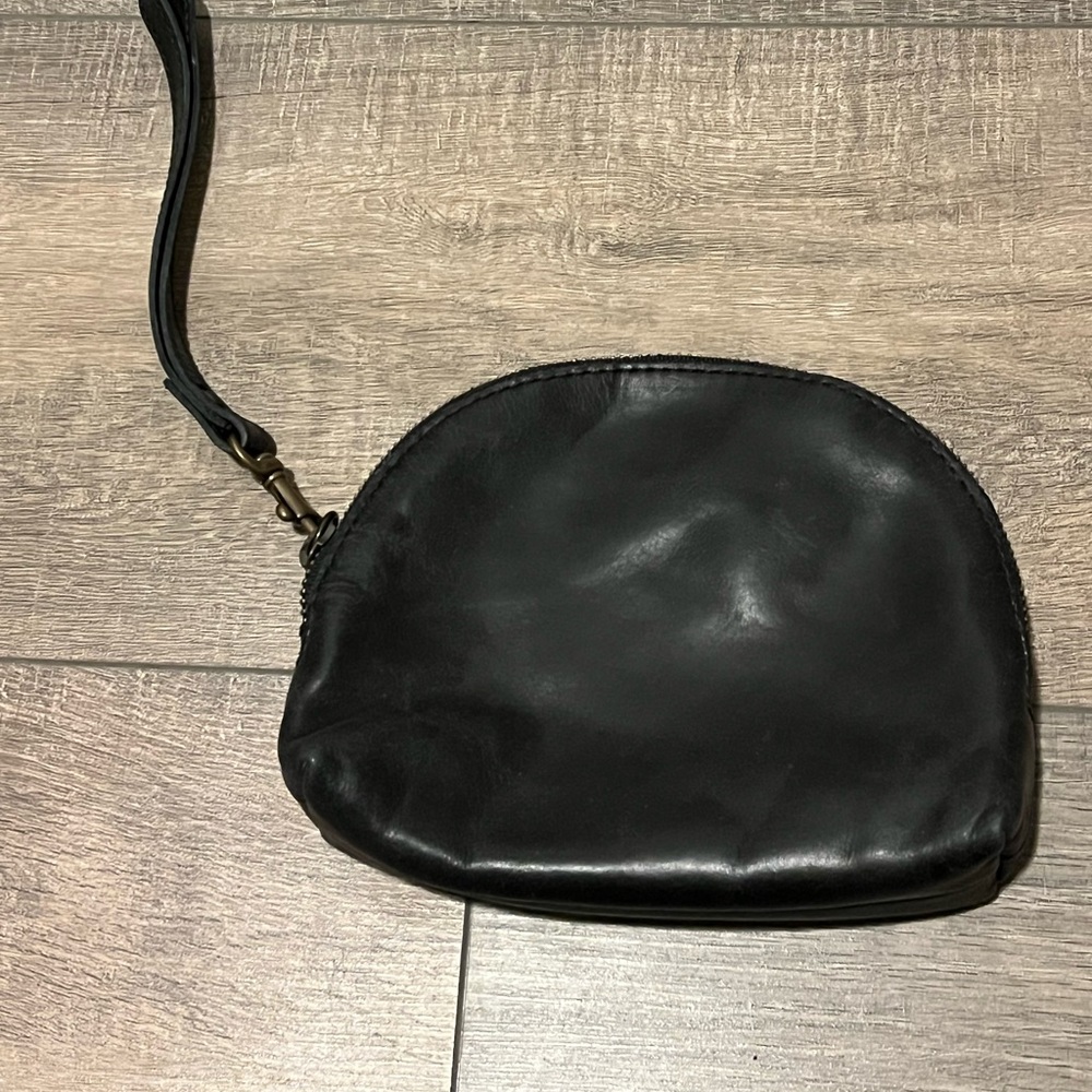 Black ABLE Leather Dome Pouch